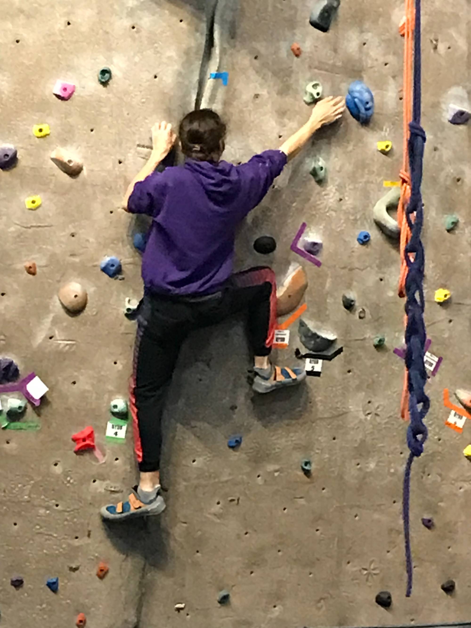 Rock Climbing Student